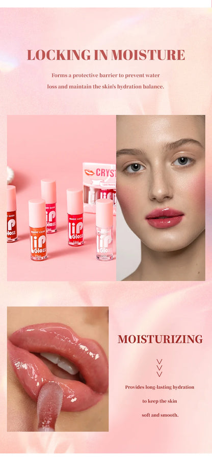 MAGIC CASA 6pcs/set Small bottle Hydrating Jelly Lip Oil long-lasting Moisturizing  smooth shimmering Lip Hydrating Liquid