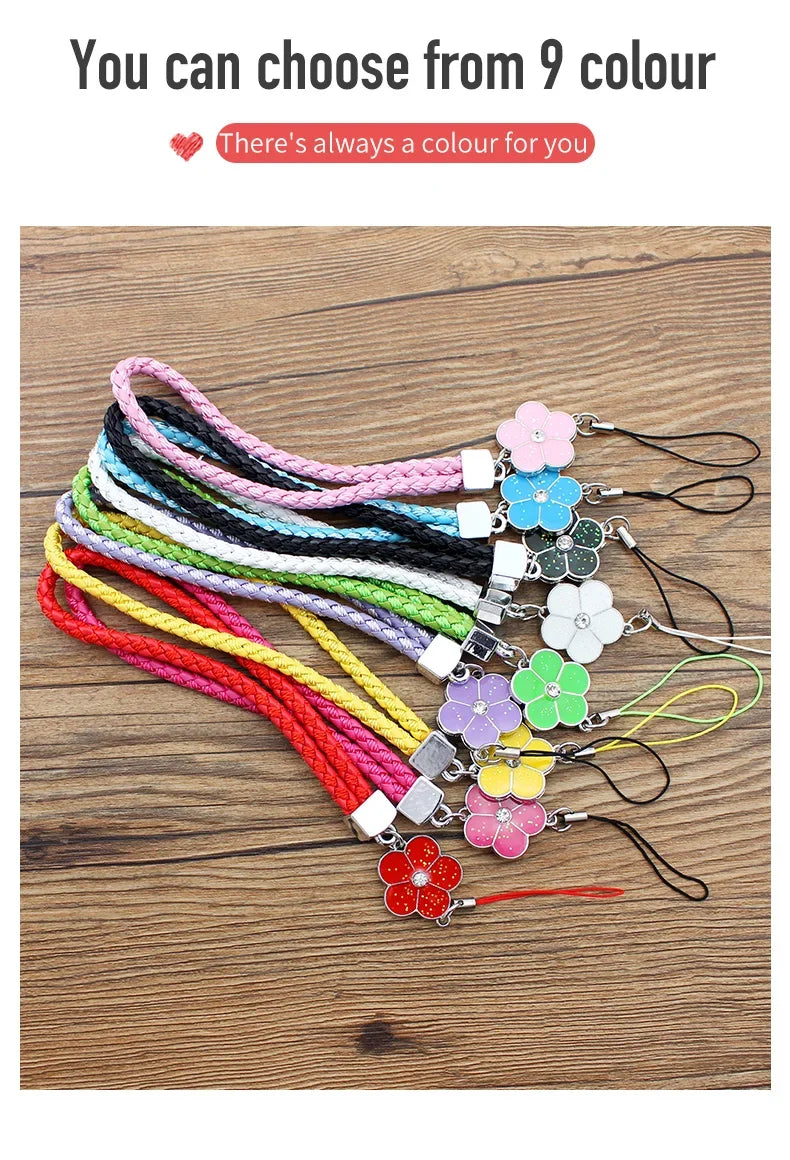 Phone Charm Strap Multicolor Phone Charm String Short Braid Mobile Phone Straps for Camera Anti-Lost Lanyard Gift Keychain Strap