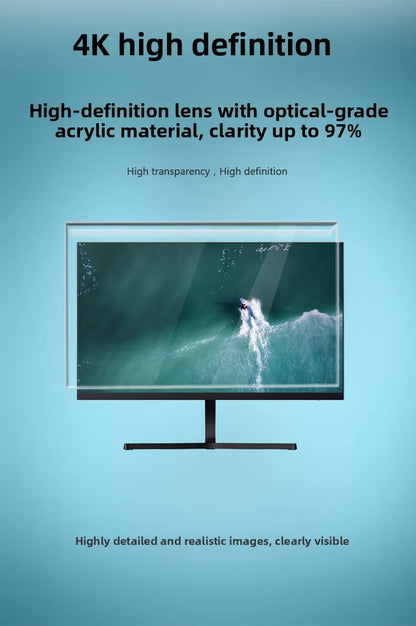 Blue Light Bloing Cuter Screen Protector Anti Reflective Eye Protection Film Desktop 24 Inch Radiation Free Static Absor...