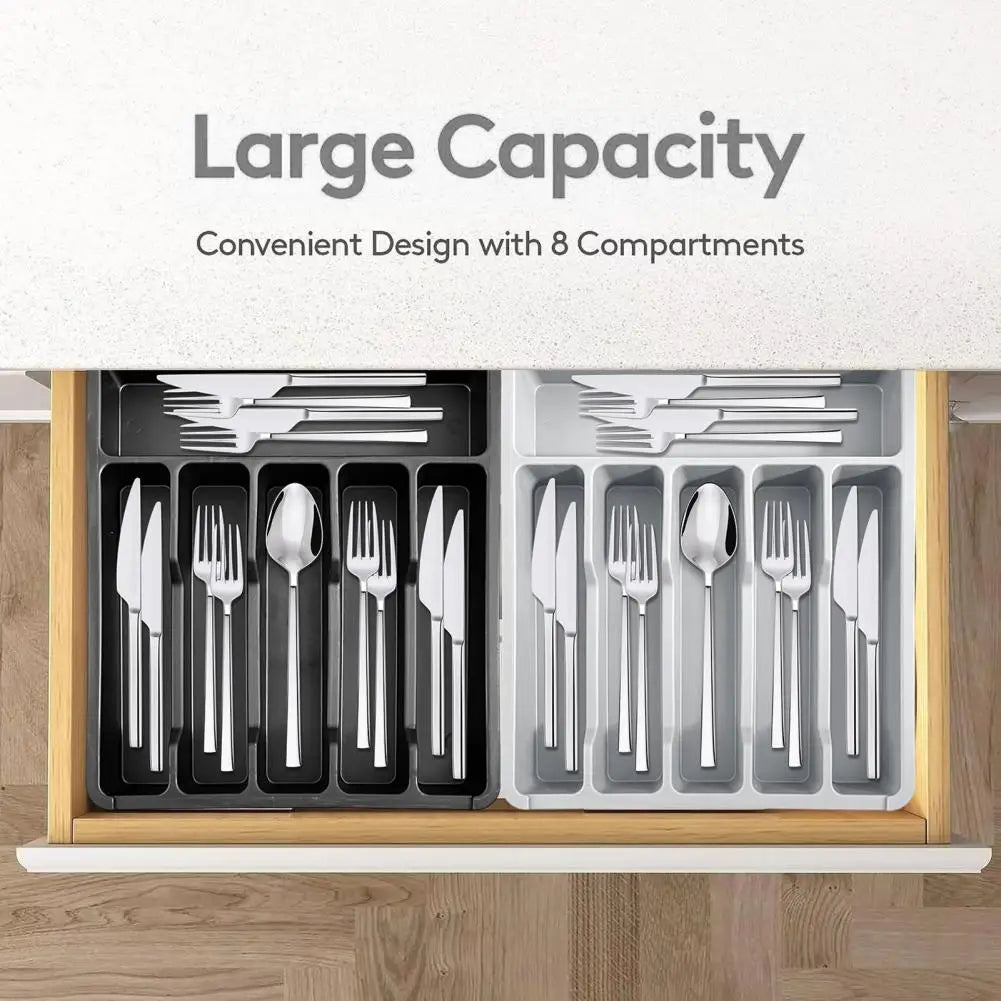 35*31cm Drawer Organizer Tray For Kitchen Drawer Expandable Cutlery Holder Adjustable Utensil Divider Spatula Gadgets Storage