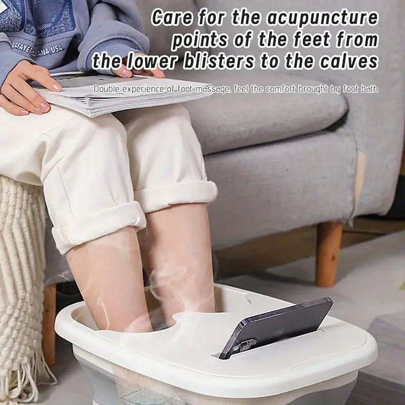 Footbath Massage Bucket Spa Foot Bath Bucket Household Soaking Bucket Folding Basin Sauna Bathtub Pedicure Foldable Bath Bathtub