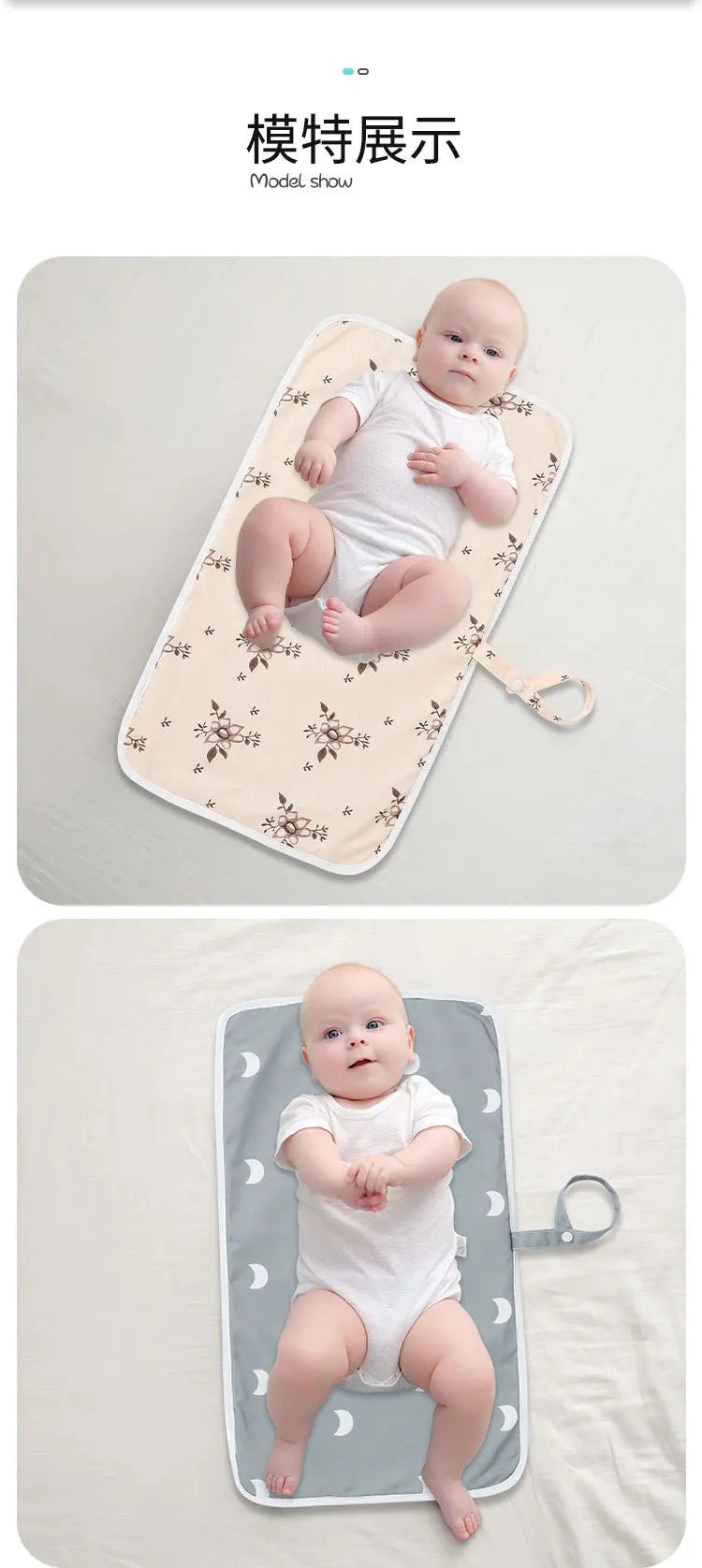 HappyFlute 35*60CM Washable Baby Diaper Changing Mat Soft 100%Polyester Portable Changing Pad Waterproof Cover Mattress For Baby