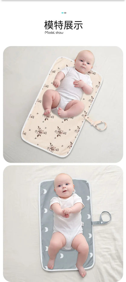 HappyFlute 35*60CM Washable Baby Diaper Changing Mat Soft 100%Polyester Portable Changing Pad Waterproof Cover Mattress For Baby