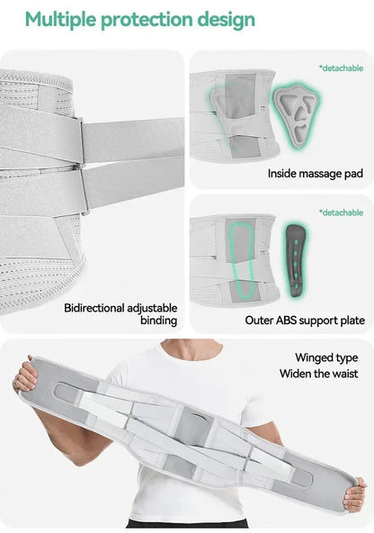 Lumbar Back Brace for Lower Back Pain with Removable Lumbar Pad,Lumbar Support Belt for Men & Women with Bionic Support System