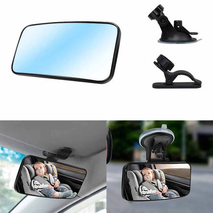Baby Rear Seat Observation Mirror Monitor 360 Degree Adjustable Car Blind Spot Rearview Mirror Windshield Sunshade Clip Interior