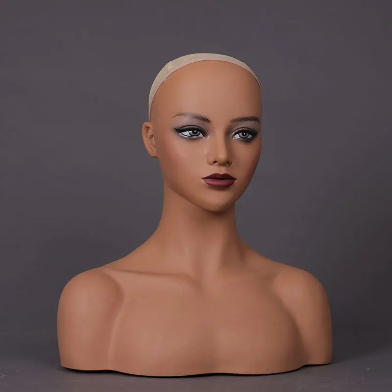 Multipurpose Mannequin Head With Shoulders Make-Up Dummy Head For Wigs Mannequins Bust Wig Display Head Realistic Female Head