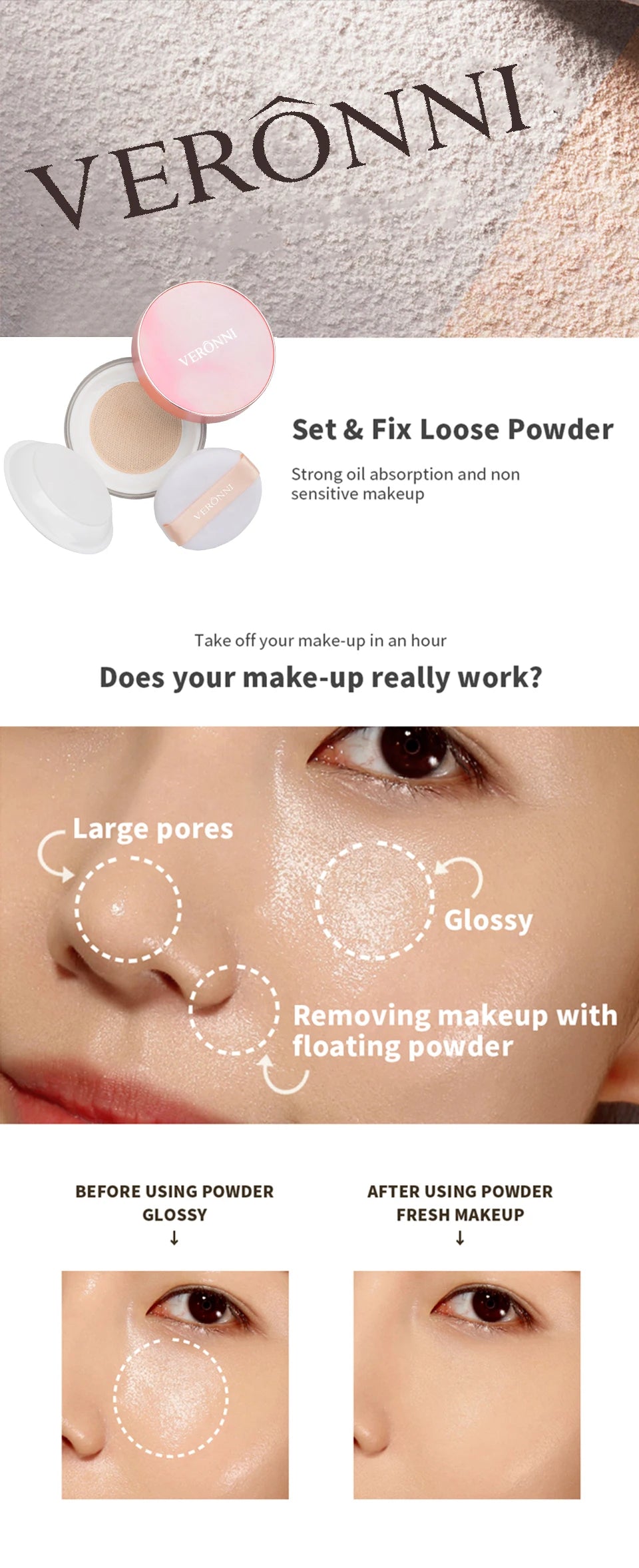 Face Loose Powder Matte Translucent Setting Powder Cosmetics Waterproof Oil-control Professional Lasting Makeup Women Cosmetics