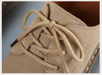 Fashion Woman Comfortable Daily Business Office Shoes Lace Up Genuine Leather Casual Women's Shoe Spring Autumn