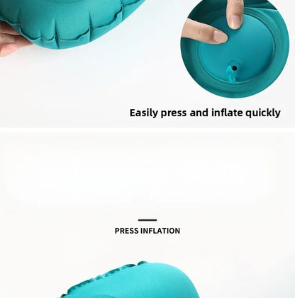 1Pcs Travel Press Inflatable Cushion Lumbar Cushion Square Inflatable Pillow Cushion Portable Foldable Outdoor Inflatable Pillow