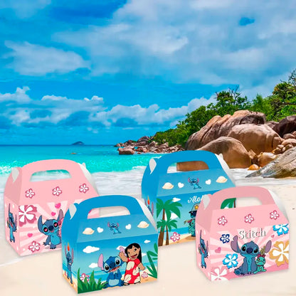 24pcs, 12Pcs, Stitch Birthday Party Supplies Kids Party Treat Boxes Candy Gift Bags Party Favors for Stitch Theme Party Decorati
