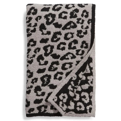 Super Soft Leopard Print Blanket, Warn Knitted Fleece Blanket, Sofa Nap Lightweight Blanket