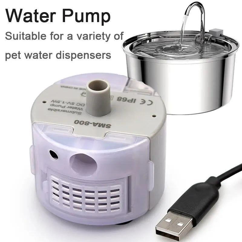Replace Water Pump for Cat Water Fountain Motor Submersible Pump Pet Cat Water Fountain SMA-800 USB Mute Water Pump Accessories