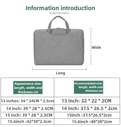 Lightweight and Durable Laptop Bag Simple Stylish Shock-resistant Computer Organizer Case for 13/14/15 inch Computers