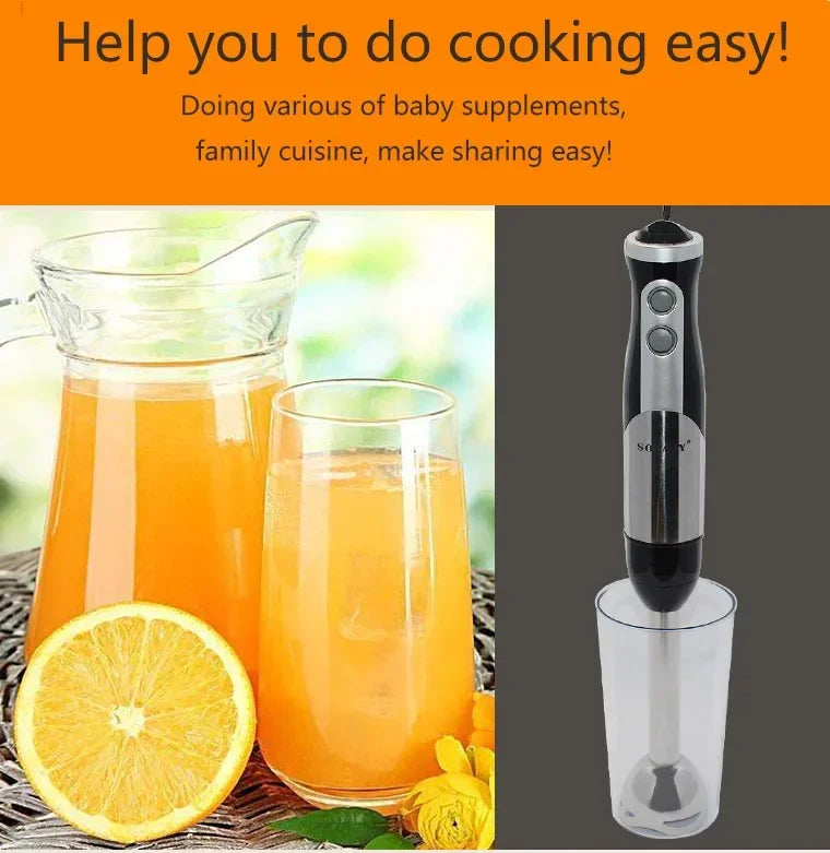 Houselin Immersion Blender Handheld Hand Blender 700W, Blender with Chopper for Baby Food and Smoothies