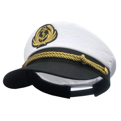 Navy Marine Hat Yacht Captain Hat  Captain Costume Men  Cap Beanie Navy Marine  Hat Formal Dress