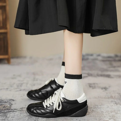 Women's Shoes Spring New Fashion Casual Shoes College Style Wide Toe Soft Comfortable Flat Shoes Outdoor Casual Sports Shoes