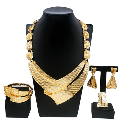 Jewelry For Women Necklace Rings Earrings Bracelet Set Fashion Simple Pendant Everyday Wear Nigerian Weddings  Jewelry Gifts