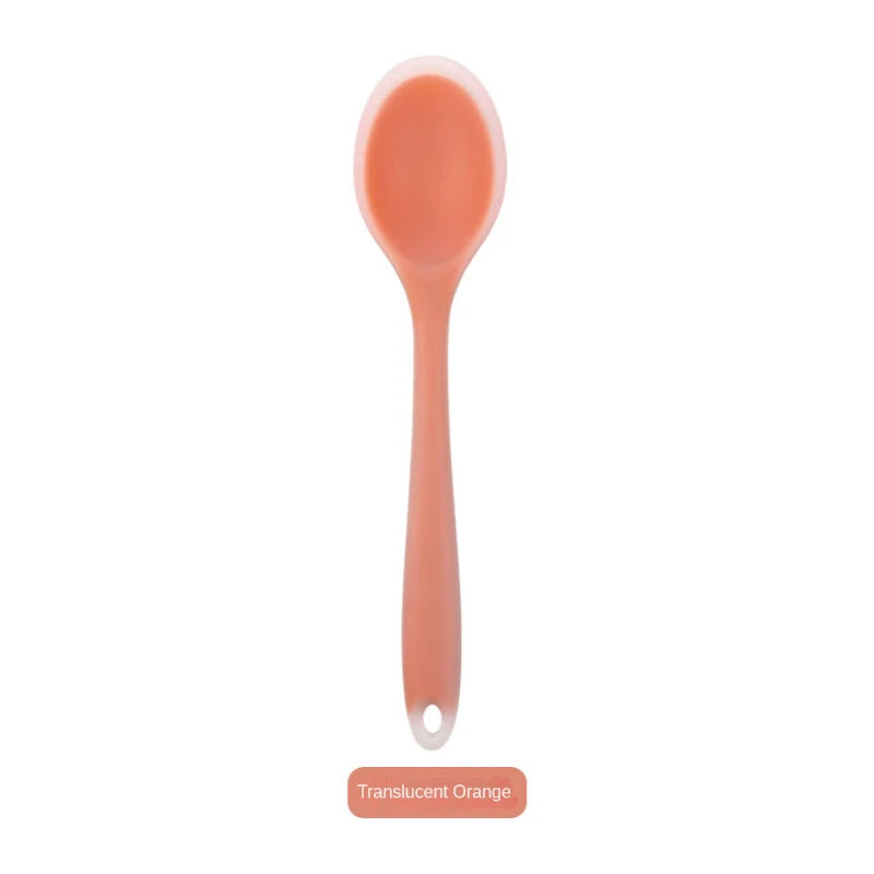 Silicone Spoon Integrated Rice Spoon Multicolor Silica Gel Salad Spoon Cake Baking Spoon Kitchen Cooking Spoon Kitchen Tools
