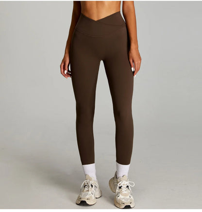 Yoga Pants Sports Leggings Women High Waist Tights Elastic Yoga Pants Training Running Gym Quick Dry Breathable Leggings Female