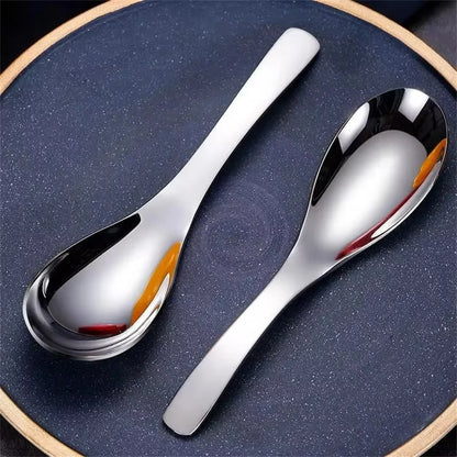 5pcs Stainless Steel Spoon Spoon Household Creative Stainless Steel Tablespoon Soup Spoon Small Spoon Spoon Children Dinner