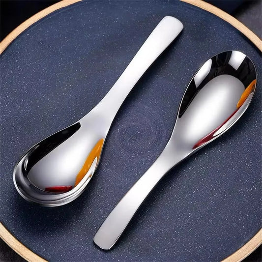 5pcs Stainless Steel Spoon Spoon Household Creative Stainless Steel Tablespoon Soup Spoon Small Spoon Spoon Children Dinner