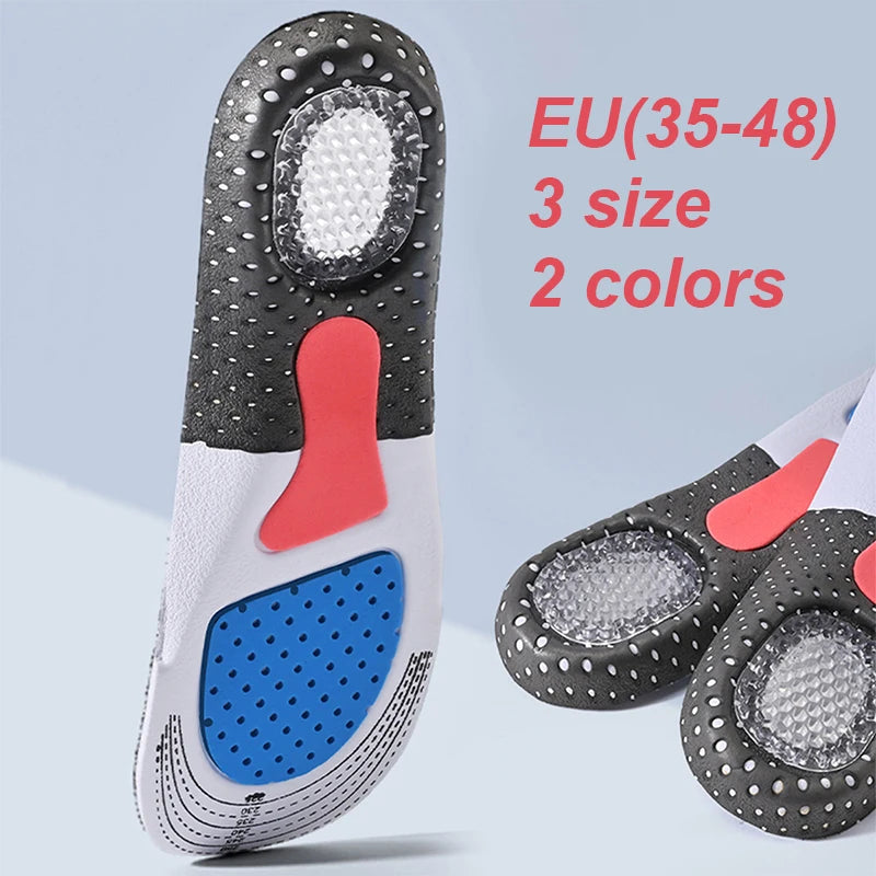 Silicone Gel Insoles Sport Running Insoles for feet Man Women orthopedic pad Massaging Shock Absorption arch support