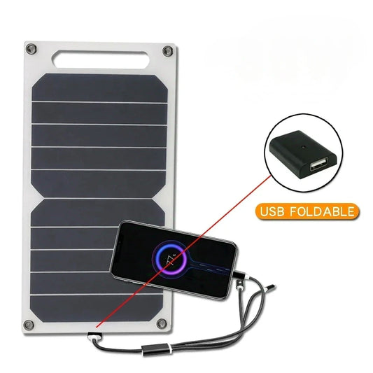 6WC USB Solar Panel Charging Outdoor Travel Camping Portable Charging Board Reusable Solar Charger Mobile Phone Charging