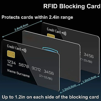 RFID Blocking Card NFC Contactless Cards Protection Men or Women Credit Card Holder Identity Theft Prevention Block Key Tag