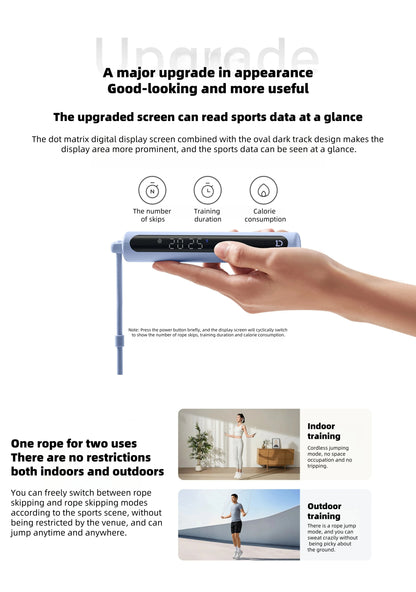 Xiaomi Mijia Smart Jump Rope 2 Bluetooth Fitness Weight Loss Exercise Counting Gravity Ball Skipping Professional Fat Burning CN