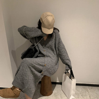 Women Sweater Winter 2 Piece Sets Elegnat Knitted Suits Female Sweaters Vintage Womens Skirt High Waist Autumn Vintage Vestidos