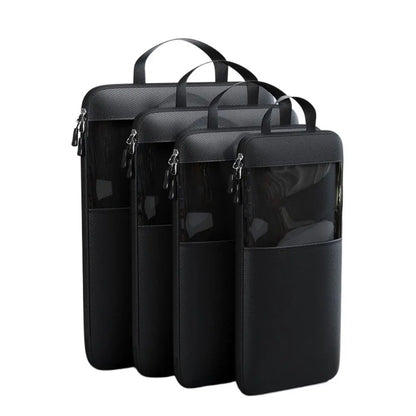 1/4Pcs Expandable Compression Packing Cubes Bag Multi-Sized Waterproof Travel Clothing Storage Bag Lightweight Dustproof