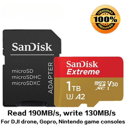 micro SD Memory In Card 4K Stick Reader In Memory A1 32 GB A2 128GB 256GB 512 GB 1TB Extreme Pro Micro 64 GB Class 10 U 3 Card