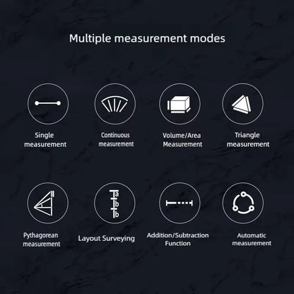 Laser Measuring Tool 328ft/100m, Red Light Laser Tape Measure with Angle Sensor, Pythagorean, Distance, Area, Volume Measuring