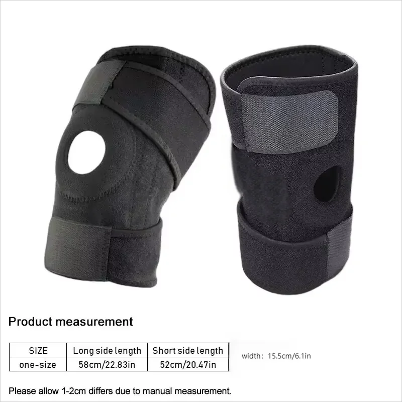 Knee brace without side stabilizer breathable adjustable knee support for exercise training and knee pain