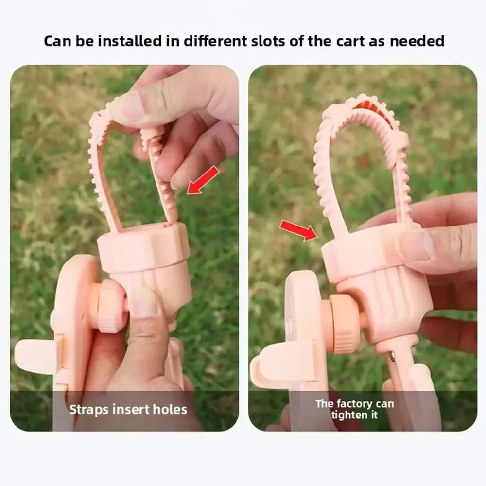 2 in 1 Baby Stroller Hooks Rotatable Creative Stroller Phone Holder Stable Detachable Bicycle Hanging Double Hook Universal