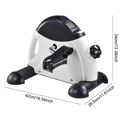 Mini Exercise Bike Folding Pedal Exerciser with LCD Display Adjustable Resistance Multifunctional Home Office Fitness Equipment