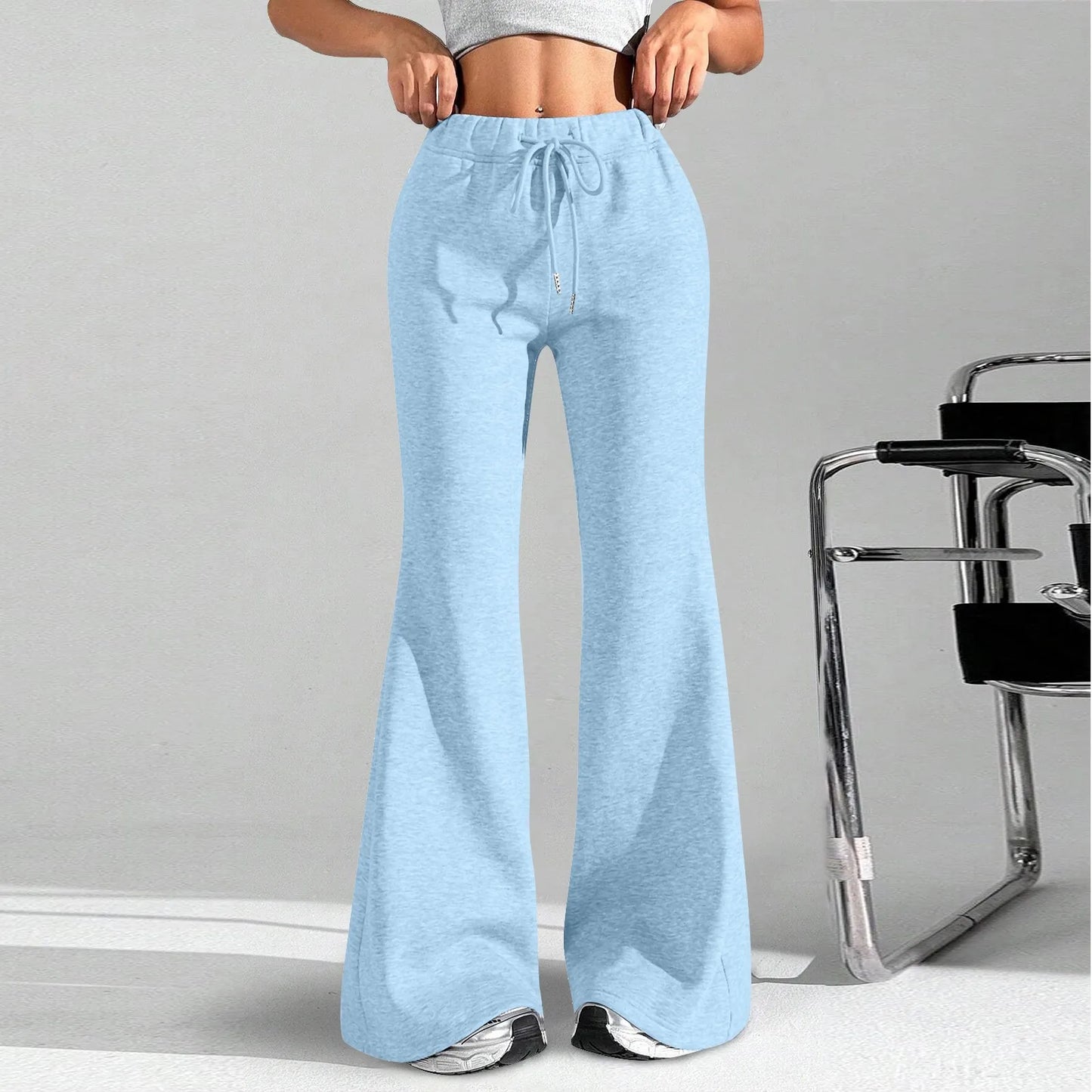 Clothes For Woman Leisure Flares Home Pant Bell-Bottoms Pants Woman Tracksuit Female Sport Trousers Solid Color Pantalones Mujer