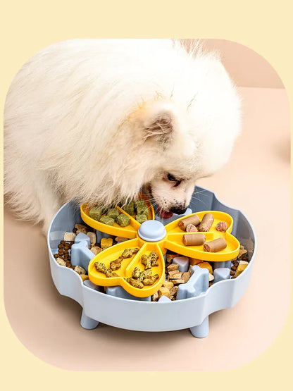 Dog slow feeder bowl, anti-choking bowl, rotating basin, cat bowl, educational toy, anti-slip slow feeder basin, pet supplies