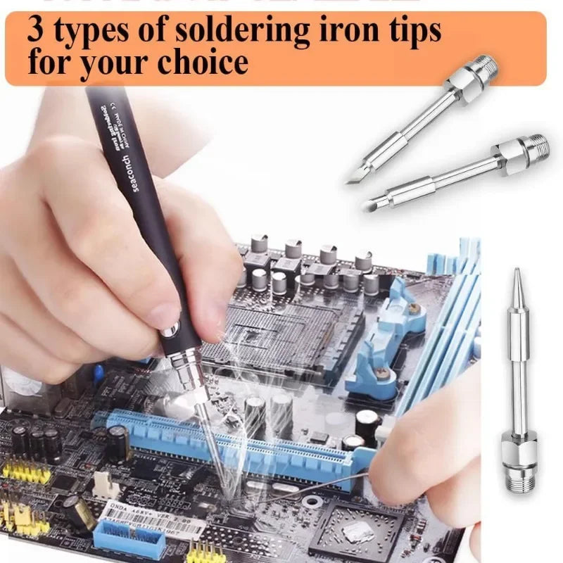 New Portable Soldering Iron Tip 1pc 8W-30W Battery Soldering Iron Usb  Portable Soldering Iron Tip