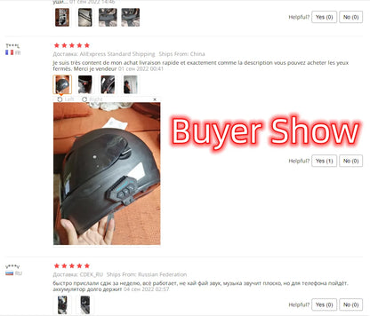 BT12 Motorcycle Helmet Headset Stereo Bluetooth Earphone Wireless Handsfree Mic Headphones Music Player For Motorbike Rider