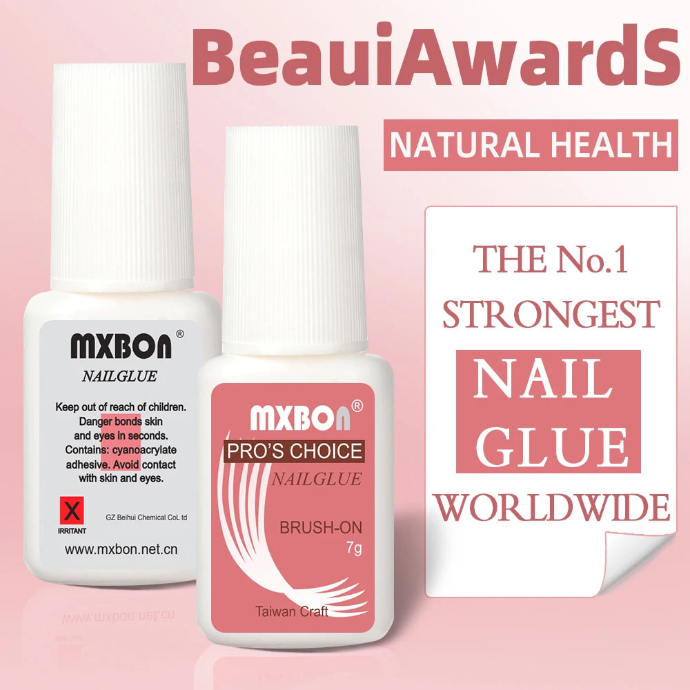 7g Fast-dry Nail Glue Super Strong Adhesive False Nail Glue With Brush Acrylic Nail Tips Rhinestones Sticky Nail Art Bond Glue