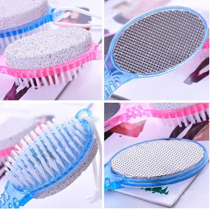 4-In-1 Foot Care Tool Dead Skin Removal Brush Foot Repair Tool  Grinder Foot Wash Brush  Random Color Pedicure Grinding