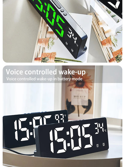 Creative Multifunction Electronic Clock Simple Large Screen Clock Multi Group Alarm Clock Student Clock