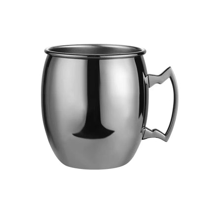 Steel Moscow Mule Mug 500ml Plated Beer Cup Cocktail Mug With Handle