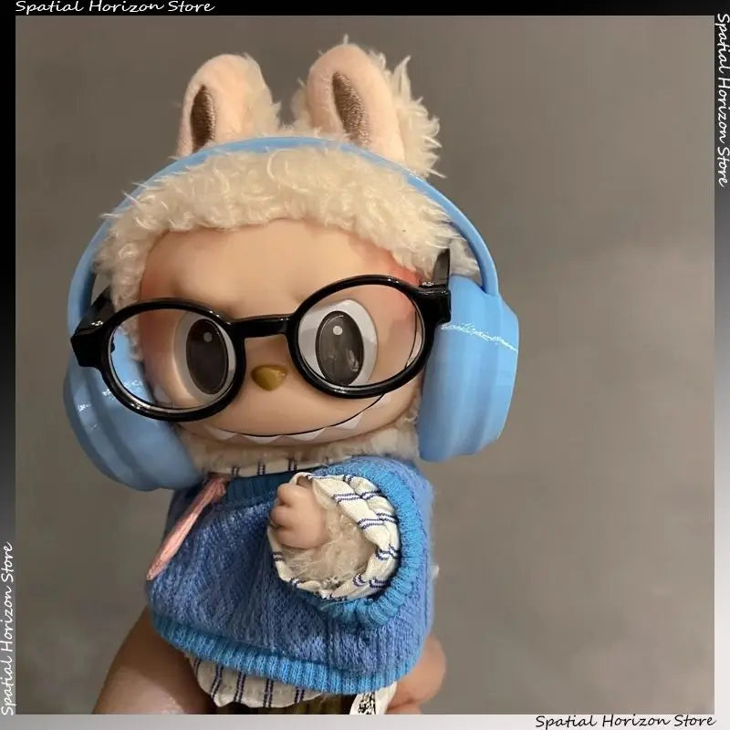 Labubu Headphone Cute Earphone for Labubu I II Mini Plush Doll Headset Decoration Fashion DIY Doll Accessories Gift