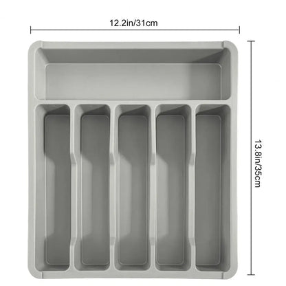 35*31cm Drawer Organizer Tray For Kitchen Drawer Expandable Cutlery Holder Adjustable Utensil Divider Spatula Gadgets Storage