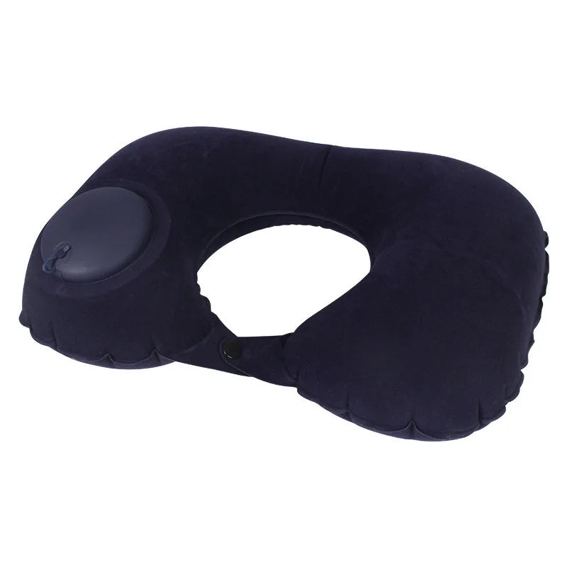 1pc Travel Pillows Airplanes Inflatable Super Light Portable Neck Pillow U-Shape Automatic Inflatable Cervical Vertebr Pillow