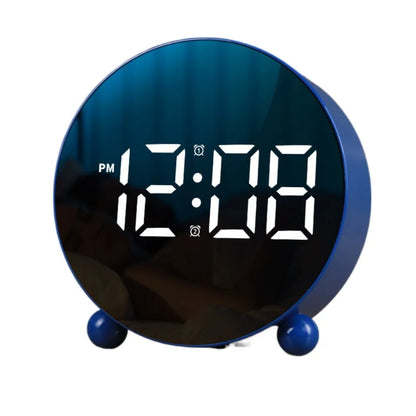 Desktop Clock Digital LED Clock 2Sets Alarm Mute Electronic Clock Plastic Adjustable Brightness Digital Alarm Clock Travel 알람시계