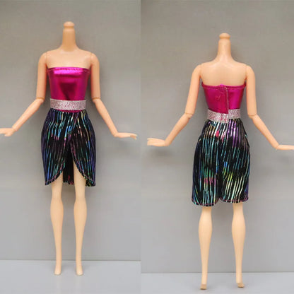 28pcs Fashion Dolls Accessories =1 Gown +3 Dress +2 Suit +2 Swimsuit +3 Glasses +10 Shoes +7 Hanger Clothes for 11.5'' Doll Toys