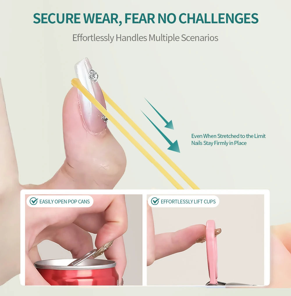 Nailpop Press On Nail Glue Super Strong Long Lasting Fast Drying No UV Lamp Needed Hypoallergenic Gentle Adhesive for Fake Nails